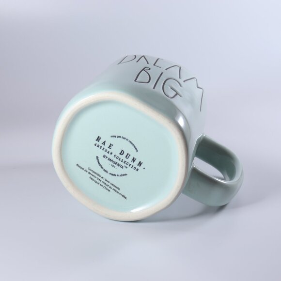 Rae Dunn Artisan Collection by Magenta Dream Big Mint Green Coffee Mug Oversized - Picture 6 of 6